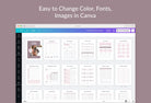 Ladystrategist Fitness Planner Canva Template instagram canva templates social media templates etsy free canva templates