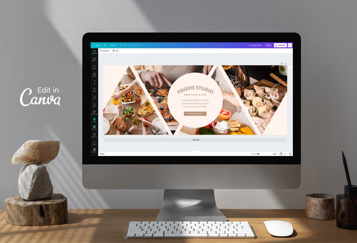 Ladystrategist Foodie Studio Facebook Cover for Photographers Editable Canva Template instagram canva templates social media templates etsy free canva templates