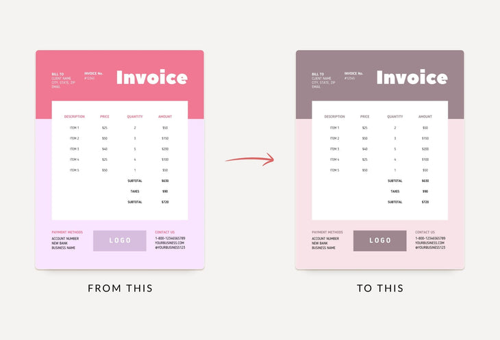 Ladystrategist French Pink Invoice Canva Template Printable and Editable instagram canva templates social media templates etsy free canva templates