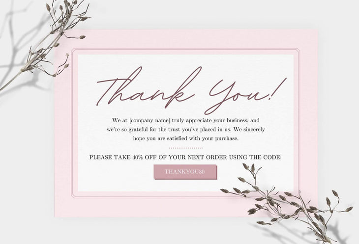 Ladystrategist Giselle Printable Thank You Card Packaging Insert Note Canva Template instagram canva templates social media templates etsy free canva templates