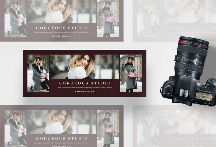 Ladystrategist Gorgeous Studio Facebook Cover for Photographers Editable Canva Template instagram canva templates social media templates etsy free canva templates