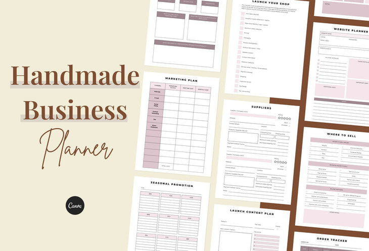 Ladystrategist Handmade Business Planner Canva Template instagram canva templates social media templates etsy free canva templates