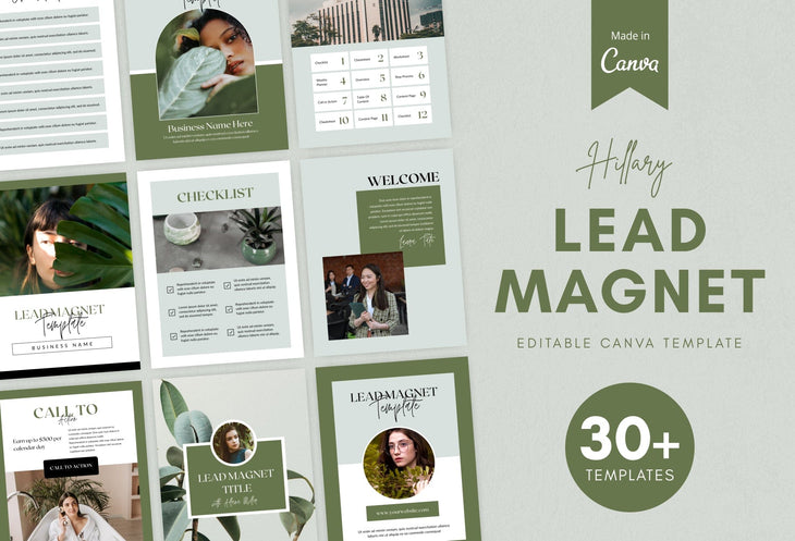 Ladystrategist Hillary Lead Magnet Editable Canva Template instagram canva templates social media templates etsy free canva templates