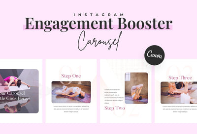 Ladystrategist Honey Carousel Instagram Engagement Booster Canva Template instagram canva templates social media templates etsy free canva templates
