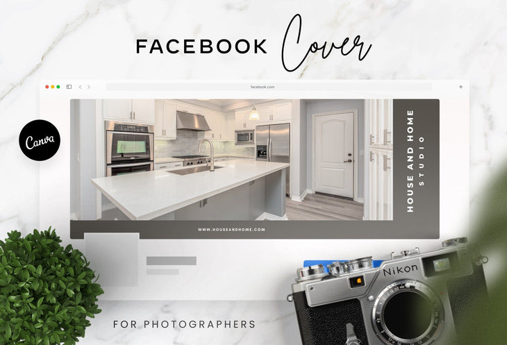 Ladystrategist House and Home Studio Facebook Cover for Photographers Editable Canva Template instagram canva templates social media templates etsy free canva templates