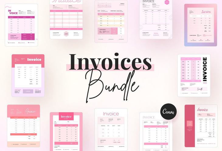 Ladystrategist Invoice Canva Template Bundle instagram canva templates social media templates etsy free canva templates