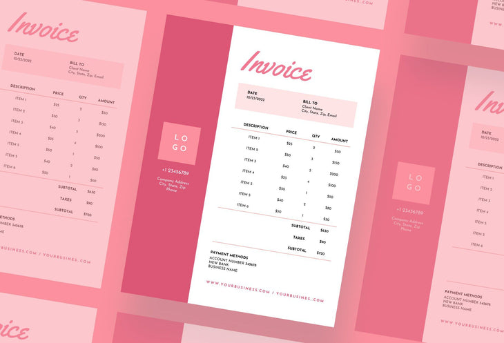 Ladystrategist Invoice Canva Template Bundle instagram canva templates social media templates etsy free canva templates