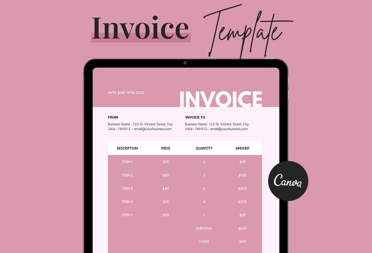 Ladystrategist Invoice Canva Template Bundle instagram canva templates social media templates etsy free canva templates