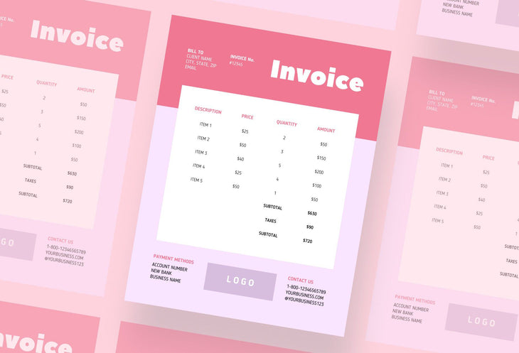 Ladystrategist Invoice Canva Template Bundle instagram canva templates social media templates etsy free canva templates