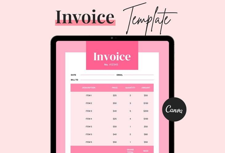 Ladystrategist Invoice Canva Template Bundle instagram canva templates social media templates etsy free canva templates