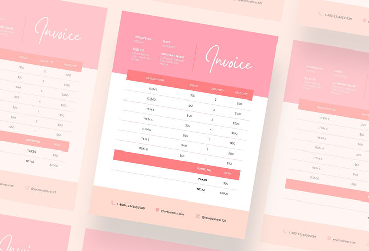 Ladystrategist Invoice Canva Template Bundle instagram canva templates social media templates etsy free canva templates