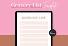 Ladystrategist Isabelline Grocery List Printable and Editable Canva Template instagram canva templates social media templates etsy free canva templates