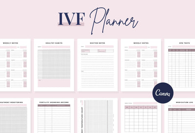 Ladystrategist IVF Planner Canva Template instagram canva templates social media templates etsy free canva templates