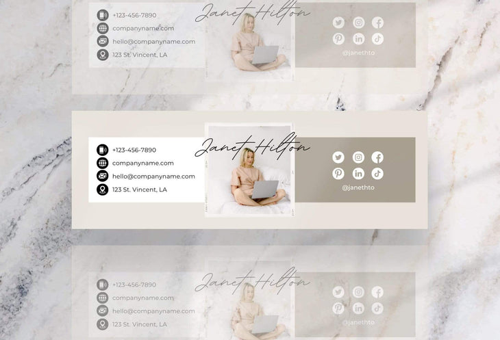Ladystrategist Janet Email Signature Template Editable Canva Template Rose Gold instagram canva templates social media templates etsy free canva templates