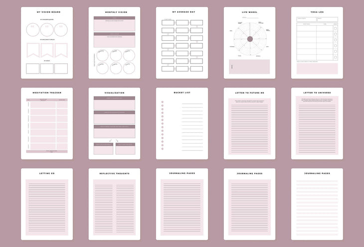 Ladystrategist Journaling and Vision Book Canva Template Printable and Editable instagram canva templates social media templates etsy free canva templates