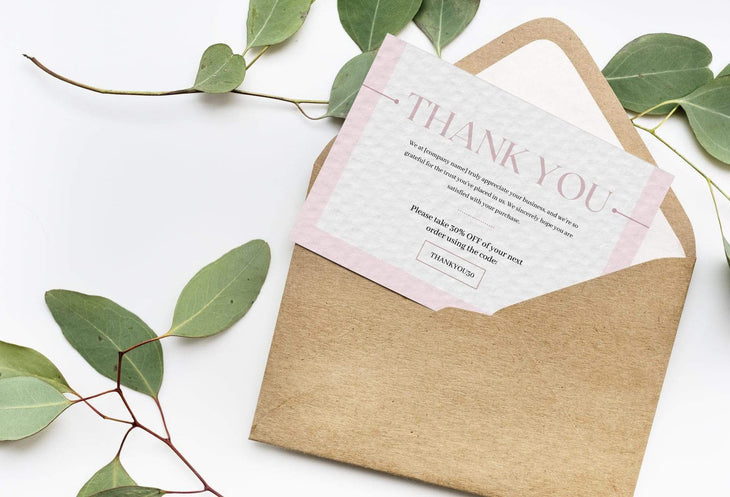 Ladystrategist Karen Printable Thank You Card Packaging Insert Note Canva Template instagram canva templates social media templates etsy free canva templates