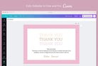 Ladystrategist Katherine Printable Thank You Card Packaging Insert Note Canva Template instagram canva templates social media templates etsy free canva templates