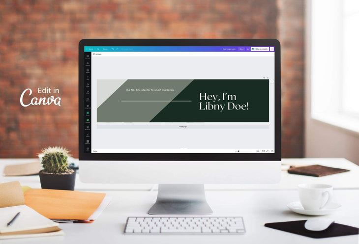 Ladystrategist Libny Linked In Banner Canva Template instagram canva templates social media templates etsy free canva templates