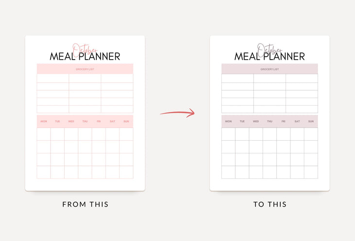 Ladystrategist Light Salmon Monthly Meal Plan Calendar Printable and Editable Canva Template instagram canva templates social media templates etsy free canva templates