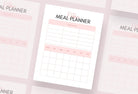 Ladystrategist Light Salmon Monthly Meal Plan Calendar Printable and Editable Canva Template instagram canva templates social media templates etsy free canva templates