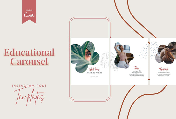 Ladystrategist Lilian Educational 6-Page Carousel Canva Template instagram canva templates social media templates etsy free canva templates