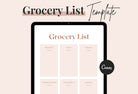 Ladystrategist Linen Grocery List Printable and Editable Canva Template instagram canva templates social media templates etsy free canva templates