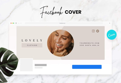 Ladystrategist Lovely Clothing Facebook Cover Canva Template instagram canva templates social media templates etsy free canva templates