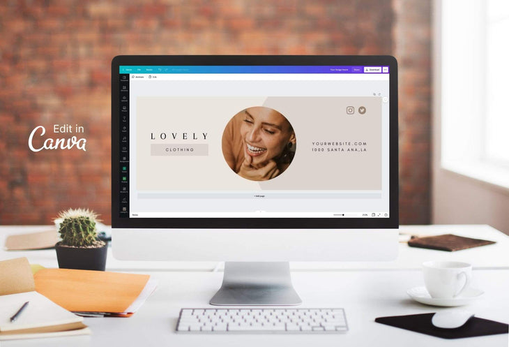Ladystrategist Lovely Clothing Facebook Cover Canva Template instagram canva templates social media templates etsy free canva templates