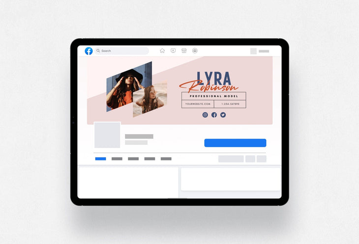 Ladystrategist Lyra Facebook Cover Canva Template instagram canva templates social media templates etsy free canva templates