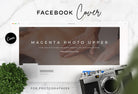 Ladystrategist Magenta Photo Upper Facebook Cover for Photographers Editable Canva Template instagram canva templates social media templates etsy free canva templates