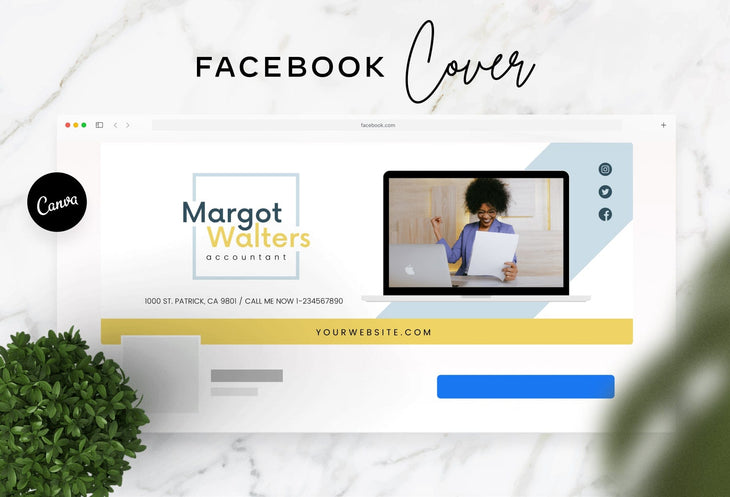 Ladystrategist Margot Facebook Cover Canva Template instagram canva templates social media templates etsy free canva templates
