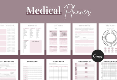 Ladystrategist Medical Planner Canva Template instagram canva templates social media templates etsy free canva templates