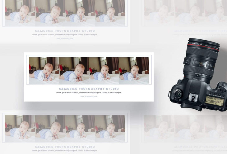 Ladystrategist Memories Facebook Cover for Photographers - Editable Canva Template instagram canva templates social media templates etsy free canva templates