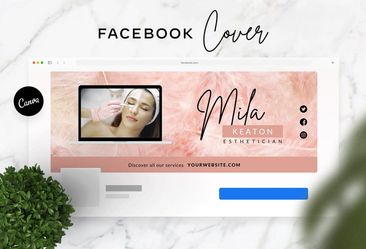 Ladystrategist Mila Facebook Cover Canva Template instagram canva templates social media templates etsy free canva templates