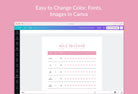 Ladystrategist Mimi Pink Annual Bill Tracker Printable and Editable Canva Template instagram canva templates social media templates etsy free canva templates