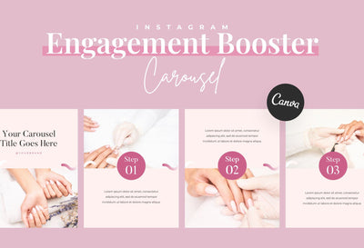 Ladystrategist Modern Carousel Instagram Engagement Booster Canva Template instagram canva templates social media templates etsy free canva templates
