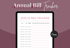 Ladystrategist Nadeshiko Pink Annual Bill Tracker Printable and Editable Canva Template instagram canva templates social media templates etsy free canva templates