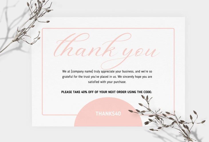 Ladystrategist Natalie Printable Thank You Card Packaging Insert Note Canva Template instagram canva templates social media templates etsy free canva templates