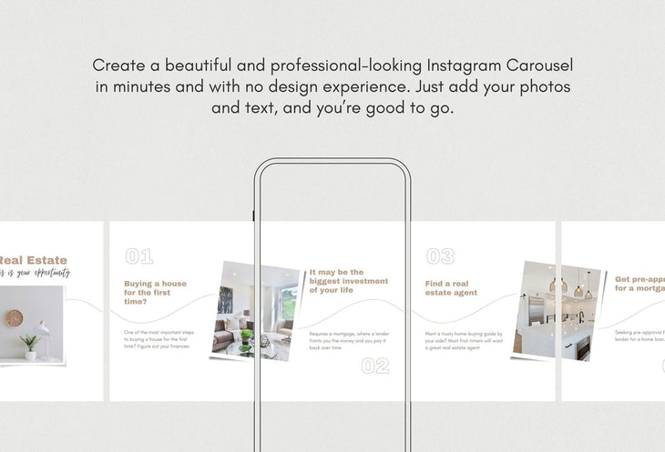 Ladystrategist Nora Real Estate 6-Page Carousel Canva Template instagram canva templates social media templates etsy free canva templates