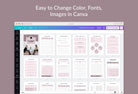 Ladystrategist OCD Therapy Planner Canva Template for Coaches instagram canva templates social media templates etsy free canva templates