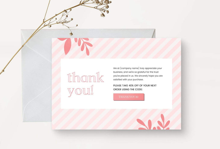 Ladystrategist Paola Printable Thank You Card Packaging Insert Note Canva Template instagram canva templates social media templates etsy free canva templates