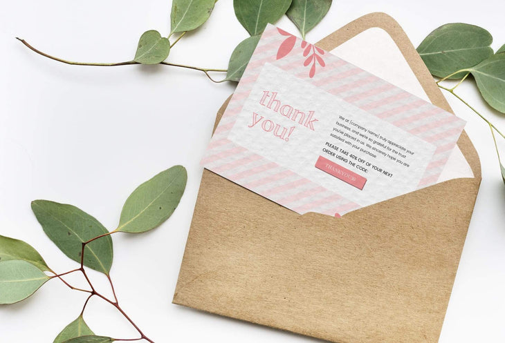Ladystrategist Paola Printable Thank You Card Packaging Insert Note Canva Template instagram canva templates social media templates etsy free canva templates