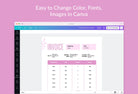 Ladystrategist Persian Pink Invoice Canva Template Printable and Editable instagram canva templates social media templates etsy free canva templates