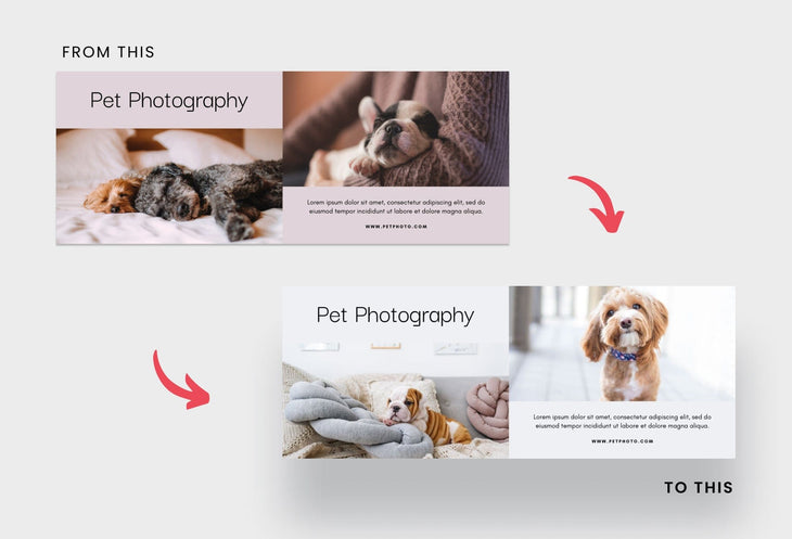 Ladystrategist Pet Facebook Cover for Photographers Editable Canva Template instagram canva templates social media templates etsy free canva templates