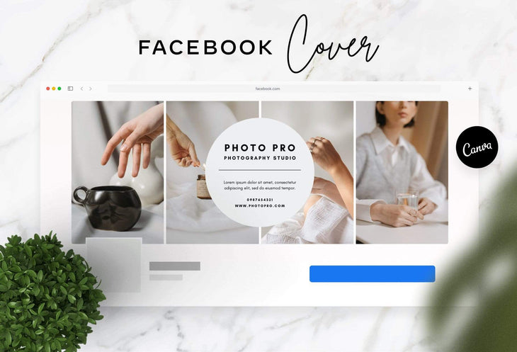 Ladystrategist Photo Pro Facebook Cover for Photographers - Editable Canva Template instagram canva templates social media templates etsy free canva templates