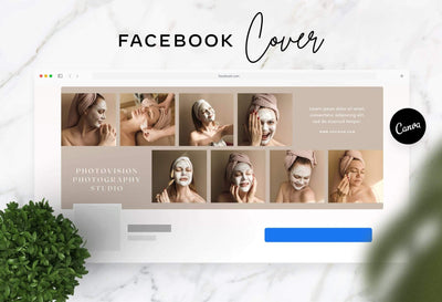 Ladystrategist Photovision Facebook Cover for Photographers - Editable Canva Template instagram canva templates social media templates etsy free canva templates