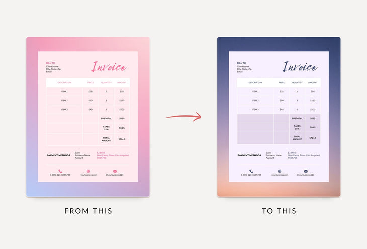 Ladystrategist Piggy Pink Invoice Canva Template Printable and Editable instagram canva templates social media templates etsy free canva templates