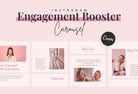 Ladystrategist Pinky Carousel Instagram Engagement Booster Canva Template instagram canva templates social media templates etsy free canva templates