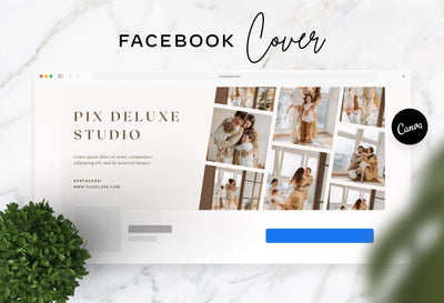 Ladystrategist Pix Facebook Cover for Photographers - Editable Canva Template instagram canva templates social media templates etsy free canva templates