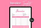 Ladystrategist Printable and Editable Invoice Canva Template Salmon Pink instagram canva templates social media templates etsy free canva templates
